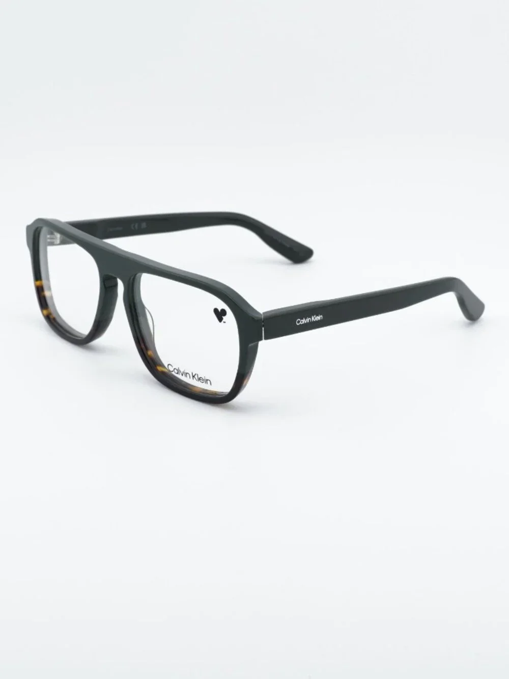 Calvin Klein CK25515 303 Eyeglasses Green / Havana 58mm Square Frame